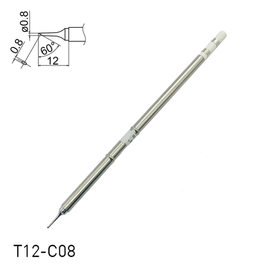 Hakko T12- C08 Soldering Iron Tips for soldering station FM202, FM203, FM204, FM206, FM950, FX951, FX952 and soldering iron FM2027, FM2028