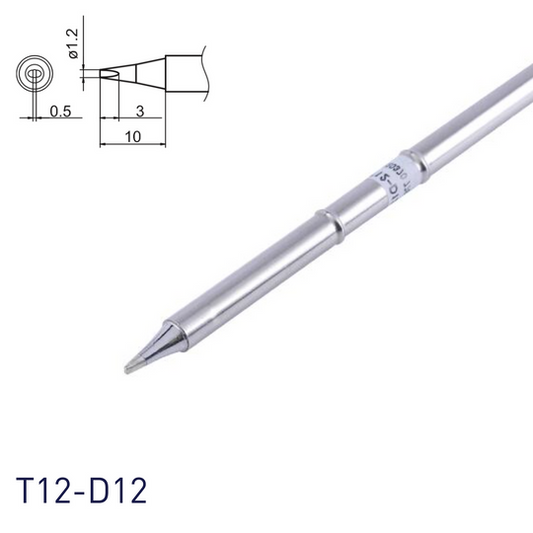 Hakko T12-D12 Soldering Iron Tips for soldering station FM202, FM203, FM204, FM206, FM950, FX951, FX952 and soldering iron FM2027, FM2028