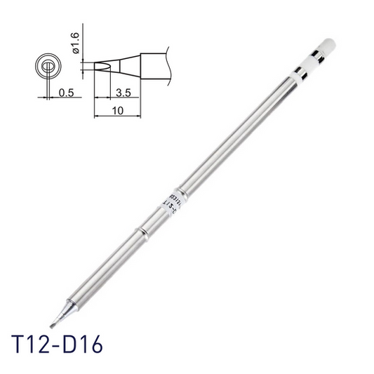 Hakko T12-D16 Soldering Iron Tips for soldering station FM202, FM203, FM204, FM206, FM950, FX951, FX952 and soldering iron FM2027, FM2028