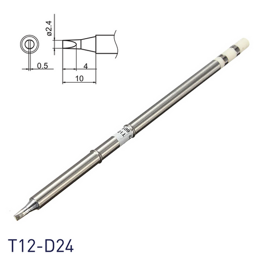 Hakko T12-D24 Soldering Iron Tips for soldering station FM202, FM203, FM204, FM206, FM950, FX951, FX952 and soldering iron FM2027, FM2028